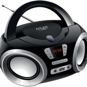 Rádio Portátil AD1181 BoomBox FM/CD/USB/Mp3 4.5W (Preto) - ADLER