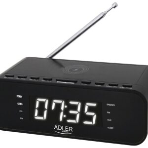Rádio Despertador AD 1192B c/ Carregador s/ Fios - ADLER