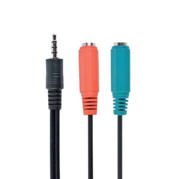 ADAPTADOR 2 JACK 3,5MM MICRO+SOM PARA JACK 3,5"MM - PRETO