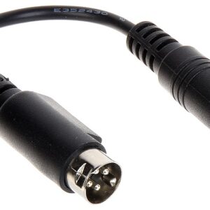 Cabo Adaptador Ficha DIN 4 Pinos Macho - Ficha DC Fêmea 2,1/5,5 mm (10cm)