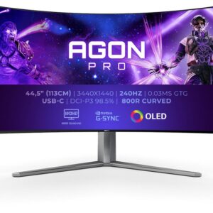 Monitor Curvo 45 AGON PRO AG456UCZD LED Wide Quad HD OLED (Preto) - AOC