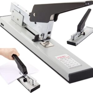 Agrafador de Papel de 100 Folhas (Cinzento/Preto)