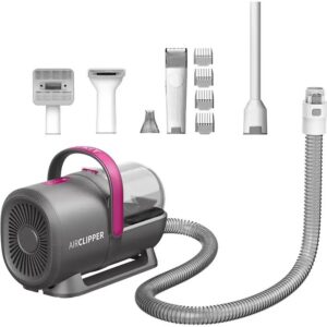 Aspirador/Kit AirClipper 5-EM-1 p/ Cuidar de Pêlos de Animais de Estimação - PETKIT