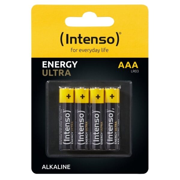 Pilhas Intenso Alcalina energy ultra AAA LR03 Pack-4 Unidades 1.5V 1250mAh