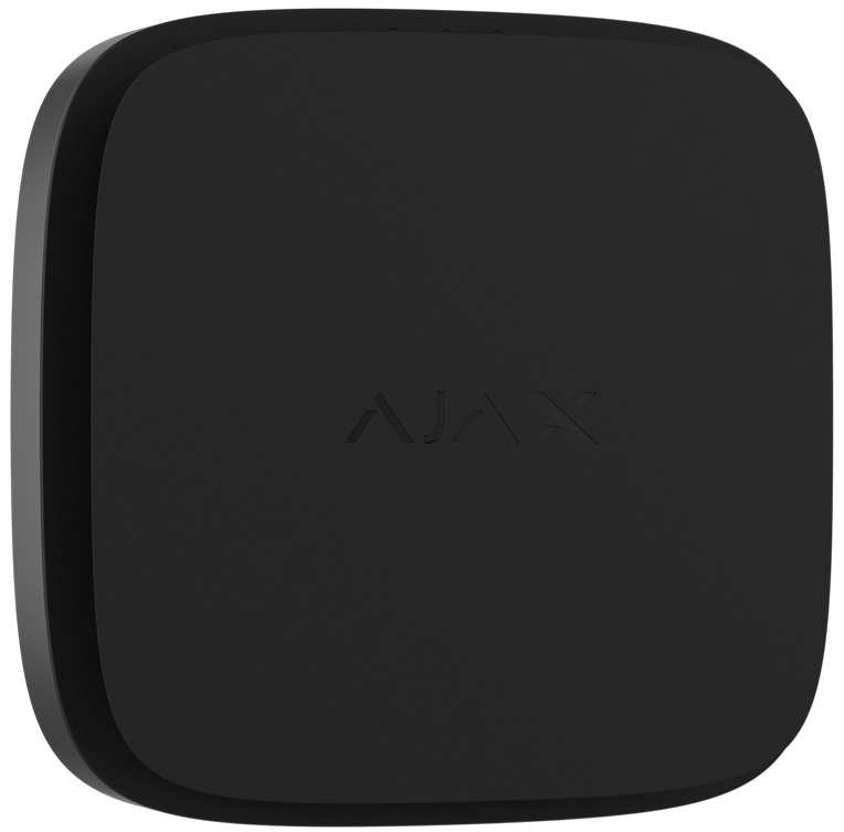 Detector de Fumo s/ Fios 868 MHz c/ Sensor de Temperatura e Sirene (Preto) - AJAX