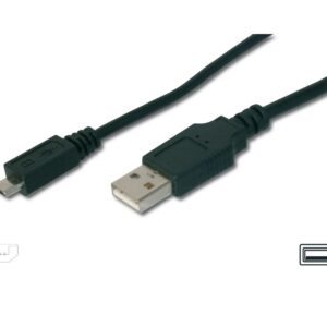 Cabo USB A Macho - Micro-USB B Macho (1 metro) - DIGITUS