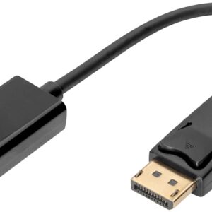 Adaptador de Cabo de V?deo DisplayPort F?mea - Cabo HDMI Macho (Preto) - DIGITUS