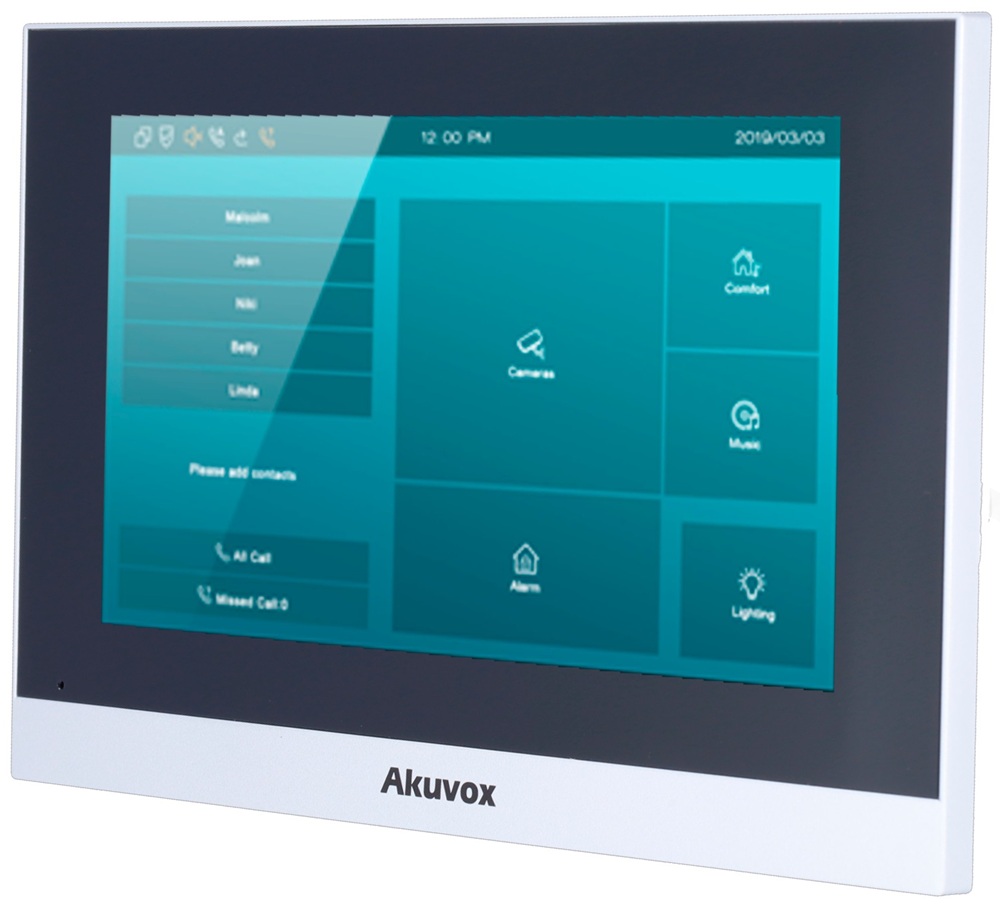 Monitor Adicional Linux 7 TFT Tátil p/ Video Porteiro - AKUVOX