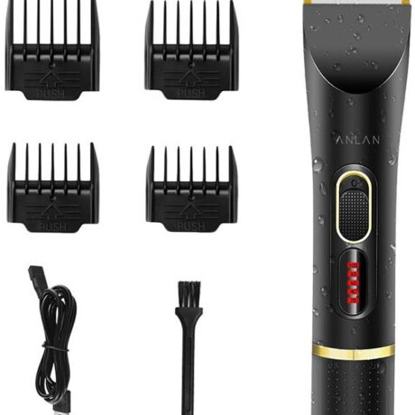 Máquina Cortar Cabelo c/ 4 Pentes - ANLAN
