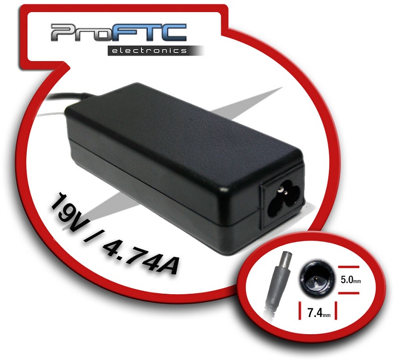Alimentador p/ Portáteis HP (Pino Centro) - 19V 4,7A 90W