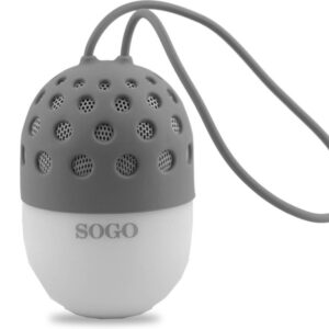 Mini Coluna Bluetooth c/ LED (Castanho) - SOGO