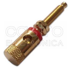 Alvéolo/Terminal Dourado Longo - Anel Vermelho