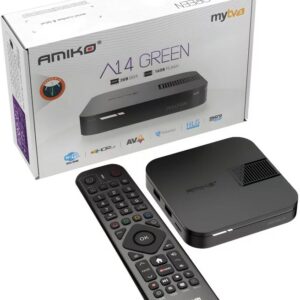 Receptor IPTV Android A14 Green 2GB/16GB Wi-Fi 4K UltraHD MyTV3 - AMIKO