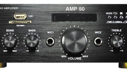 Amplificador KARAOKE 2x 25W RMS MP3 USB-SD-FM - ACOUSTIC CONTROL