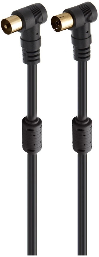 Cabo de Vídeo Coaxial TV Macho - TV Fêmea 6mm Preto (1.5 metros) - FONESTAR