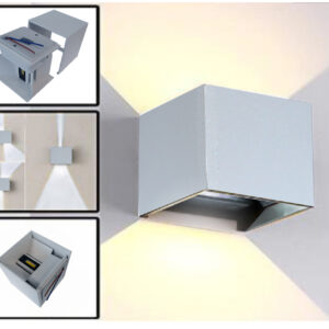 Projector Muro LED Direccion?vel 6W 3CCT (3000K...6500K) 480Lm (IP65) - Branco