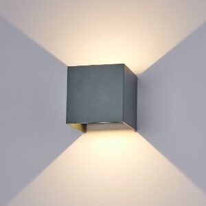 Projector Muro LED Direccion?vel 6W Branco Q. 3000K 650Lm (IP65) - Cinza
