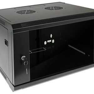 Arm?rio Bastidor p/ Pendurar 19 6U (450mm) com Porta Vidro