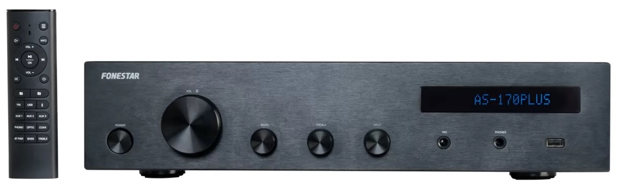 Amplificador Stereo Hi-Fi 160W (BT/USB/Rádio FM) - FONESTAR