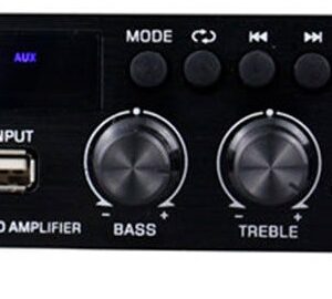 Amplificador Surround 2x 45W USB/RCA/AUX/Bluetooth c/ Controlo Remoto (Preto) - BLITZWOLF