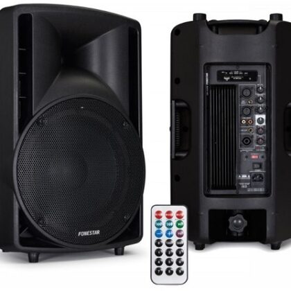 Coluna Profissional Bi-Amplificada ABS 12 USB/SD/MP3 300W - FONESTAR