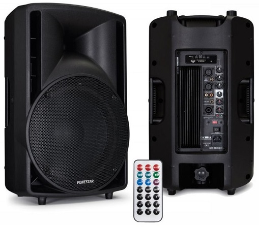 Coluna Profissional Bi-Amplificada ABS 12 USB/SD/MP3 300W - FONESTAR