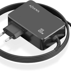Carregador GaN 100W USB-C 1,8 mts (Preto) - AISENS