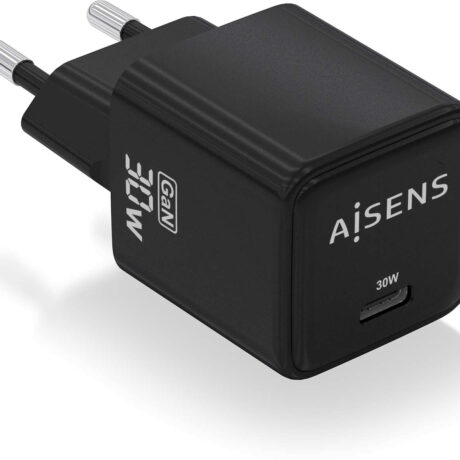 Carregador USB-C GaN 30W (Preto) - AISENS
