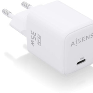Carregador GaN 35W 1x USB-C PD3.0 QC4.0 (Branco) - AISENS