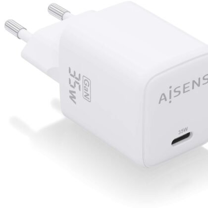 Carregador GaN 35W 1x USB-C PD3.0 QC4.0 (Branco) - AISENS