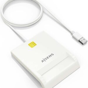 Leitor de Cartões Inteligentes DNI USB (Branco) - AISENS