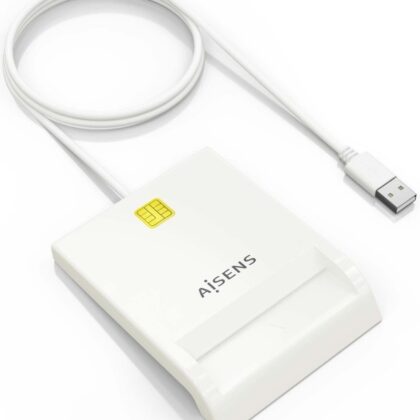 Leitor de Cartões Inteligentes DNI USB (Branco) - AISENS