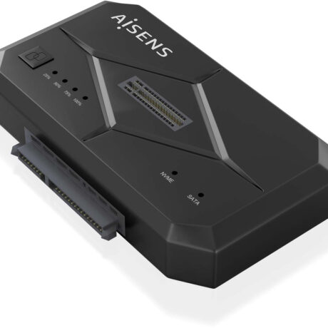 Docking Station USB3.1 SATA 2.5/3.5 M.2 NVME (Preto) - AISENS