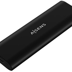 Caixa Externa USB-C p/ Disco SSD M.2 SATA/NVMe (Preto) - AISENS
