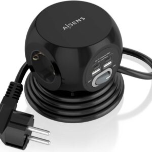 Extensão Tripla + 2x USB-C e 2x USB-A (1,4mts) - AISENS