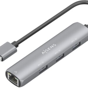Hub USB-A 3.0 4-EM-1 (3x USB-A/RJ45) - AISENS