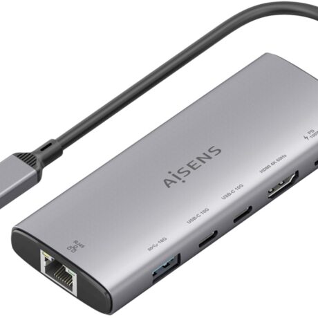 Hub USB-C 6-EM-1 (USB-A / HDMI / 2x USB-C / USB-C PD / RJ45) - AISENS