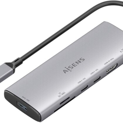Hub USB-C 7-EM-1 (USB-A / HDMI / 2x USB-C / USB-C PD 100W / SD / MicroSD) - AISENS