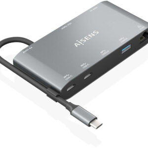 Hub USB-C (1xHDMI 1xVGA 1xRJ45 2xUSB-A 2xUSB-C 5G 1xUSB-C PD) - AISENS