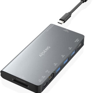 Hub USB-C (1xHDMI 1xRJ45 3xUSB-A 1xUSB-C DATA+PD 100W 1xSD 1x MICRO SD) - AISENS