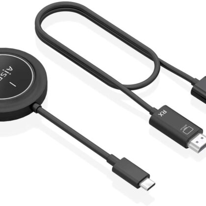 Transmissor s/ Fios USB-C p/ HDMI 1080P (Preto) - AISENS