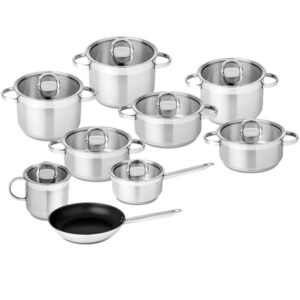 Conjunto de Cozinha Atlantico em Aço Inoxidável (9 Peças) - SILAMPOS