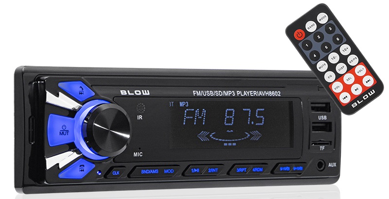 Auto Rádio MP3 4x 45W com FM/MMC/SD/USB/AUX - BLOW