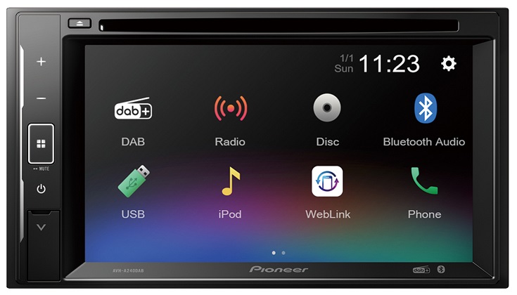 Auto Rádio Ecrã Tátil 6.2 DAB/DAB+ 4x 50 W MOSFET - Pioneer