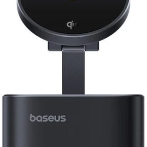 Hub USB-C 7-EM-1 MagPro Series II c/ Carregamento Magnético Qi2 15W (Preto) - BASEUS