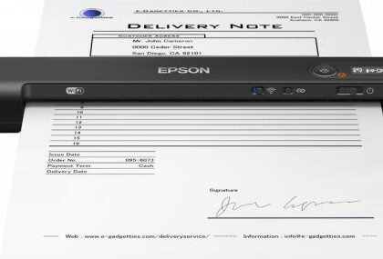 Scanner Portátil EPSON Workforce ES-60W USB A3 Wireless Lan - B11B253401