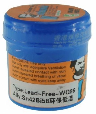 Solda em Pasta s/ Chumbo Sn42/Bi58 (60g)
