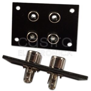 Base 4x RCA Femea p/ Painel