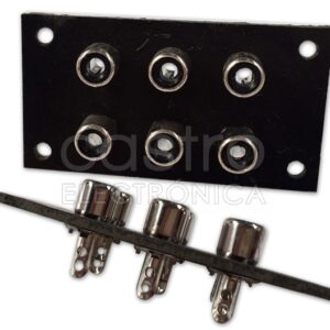 Base 6x RCA Femea p/ Painel