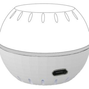 Base Branca c/ Alimenta??o USB p/ Monitorizador Ambiental Shelly H&T